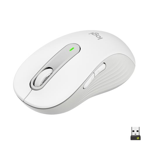 Souris sans fil Logitech Signature M650 L Blanc État correct - Logitech reconditionné disponible sur Fnac