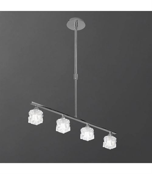 Suspension Ice 4 Ampoules G9 ECO Bar, chrome poli État correct - N/A reconditionné disponible sur Fnac