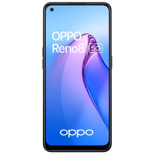 Smartphone Oppo Reno 8 6,43"" 5G Double nano SIM 256 Go Noir Chatoyant État correct - Oppo reconditionné disponible sur Fnac