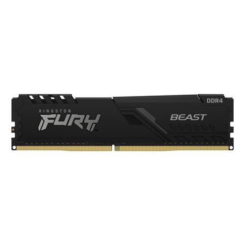 Barrette mémoire RAM Kingston FURY Beast 8 Go (1 x 8 Go) DDR4 3200 MHz CL16 État correct - Kingston reconditionné disponible sur Fnac