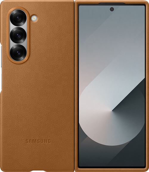 Acheter Coque en simili cuir Samsung pour Samsung Galaxy Z Fold 6 Brun État correct - 58,99 € Coque en simili cuir Samsung pour Samsung Galaxy Z Fold 6 Brun État correct - Samsung reconditionné disponible sur Fnac