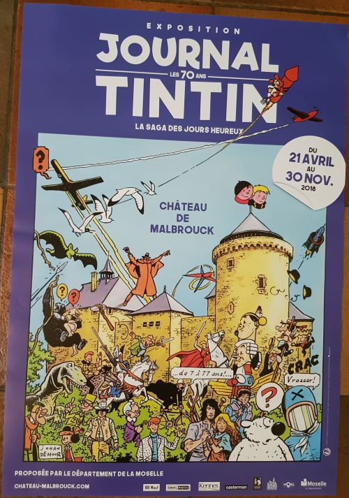 Journal TINTIN - Exposition : Les 70 ans - AFFICHE État correct - N/A reconditionné disponible sur Fnac