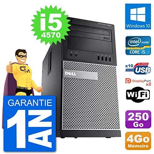 Dell PC Tour 9020 Intel Core i5-4570 RAM 4Go Disque Dur 250Go Windows 10 WiFi (Reconditionné) État correct - N/A reconditionné disponible sur Fnac