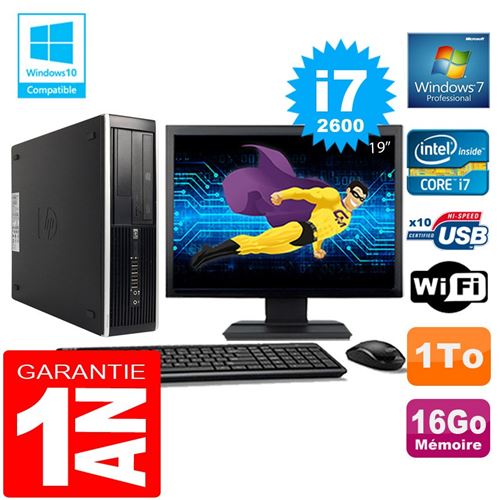 Acheter Pc hp compaq 8300 sff core i7-2600 ram 16go disque 1 to wifi w7 ecran 19' État correct - 369,00 € Pc hp compaq 8300 sff core i7-2600 ram 16go disque 1 to wifi w7 ecran 19' État correct - Hewlett-Packard reconditionné disponible sur Fnac
