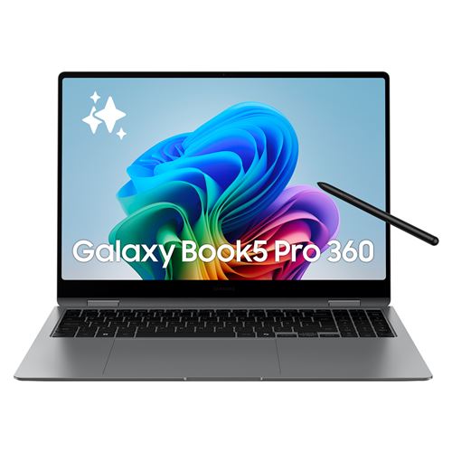 PC Portable Samsung Galaxy Book5 Pro 360 écran tactile 16'' 120Hz Copilot+PC Intel® Core™ Ultra 7 16 Go RAM 512 Go SSD Anthracite État correct - Samsung reconditionné disponible sur Fnac