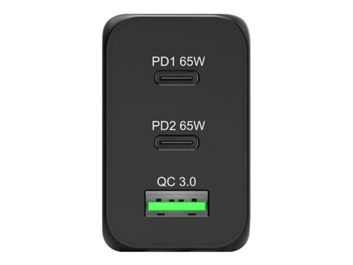 Acheter Chargeur secteur Port GaN 65 Watt avec 2 ports USB-C + 1 port USB + câble USB-C 2 m Noir État correct - 44,99 € Chargeur secteur Port GaN 65 Watt avec 2 ports USB-C + 1 port USB + câble USB-C 2 m Noir État correct - Port Designs reconditionné disponible sur Fnac