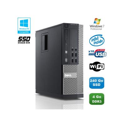Pc dell optiplex 790 sff intel g840 2.8ghz 4go ddr3 240go ssd wifi win 7 pro État correct - Dell reconditionné disponible sur Fnac