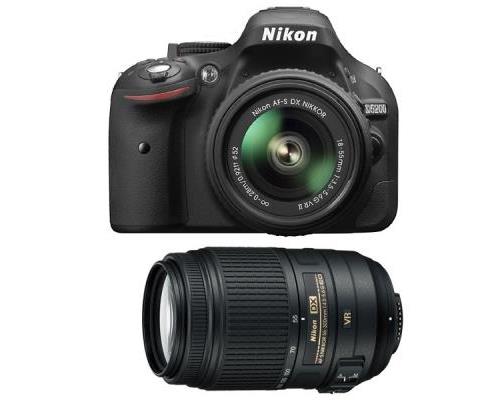 NIKON D5200 + 18-55 VR + 55-300 VR État correct - Nikon reconditionné disponible sur Fnac