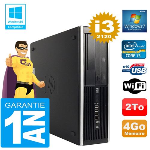 Acheter Pc hp compaq 8300 sff core i3-2120 ram 4go disque 2 to graveur dvd wifi w7 État correct - 169,00 € Pc hp compaq 8300 sff core i3-2120 ram 4go disque 2 to graveur dvd wifi w7 État correct - Hewlett-Packard reconditionné disponible sur Fnac