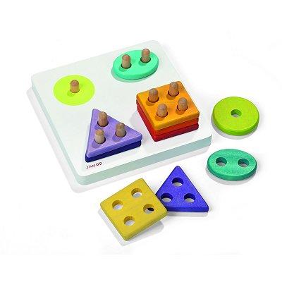 Empilable -  Puzzle formes en bois État correct - Janod reconditionné disponible sur Fnac