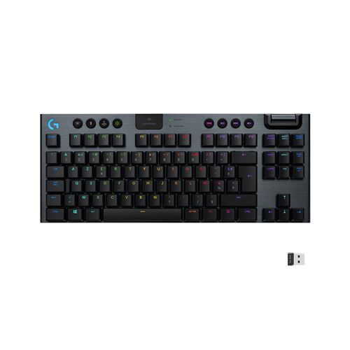 Clavier Gaming sans fil Azerty Logitech G915 TKL RVB Lightspeed Tactile Noir État correct - Logitech reconditionné disponible sur Fnac