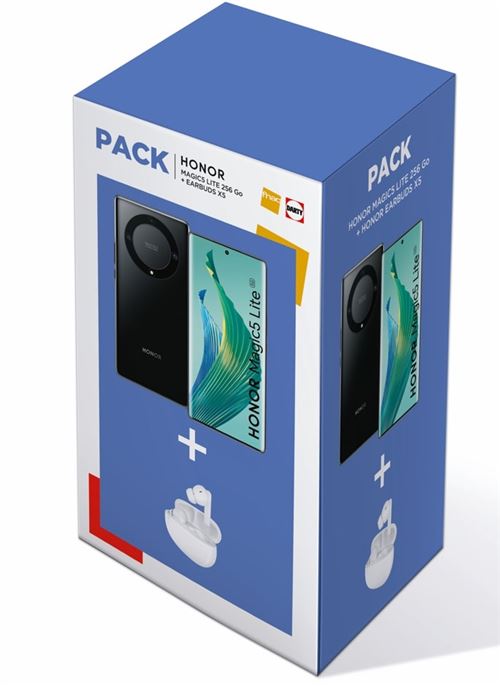 Acheter Pack Smartphone Honor Magic5 Lite 6.67"" 5G Double nano SIM 256 Go Noir minuit + Ecouteurs intra-auriculaires True Wireless Earbuds X5 avec réduction de bruit Blanc État correct - 216,99 € Pack Smartphone Honor Magic5 Lite 6.67"" 5G Double nano SIM 256 Go Noir minuit + Ecouteurs intra-auriculaires True Wireless Earbuds X5 avec réduction de bruit Blanc État correct - Honor reconditionné disponible sur Fnac
