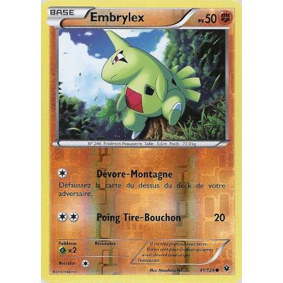 Acheter Carte Pokemon - XY10 - Impact des Destins - Embrylex - PV 50 - 41/124 - Holo Reverse - VF État correct - 16,00 € Carte Pokemon - XY10 - Impact des Destins - Embrylex - PV 50 - 41/124 - Holo Reverse - VF État correct - Asmodee reconditionné disponible sur Fnac