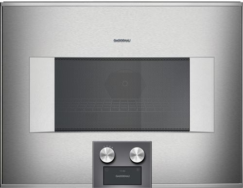 Gaggenau Serie 400 BM454110 - Four combiné - encastrable - niche - largeur : 56 cm - profondeur : 55 cm - hauteur : 45 cm - avec système auto-nettoyant - inox sous verre État correct - Gaggenau reconditionné disponible sur Fnac