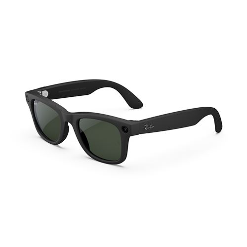 Lunettes connectées IA Meta Ray-Ban Wayfarer (Gen 1) Monture Noir mat taille standard État correct - Meta reconditionné disponible sur Fnac