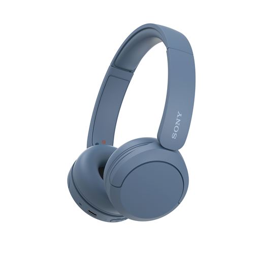 Casque arceau sans fil Bluetooth Multipoint Sony WHCH520 Bleu État correct - Sony reconditionné disponible sur Fnac