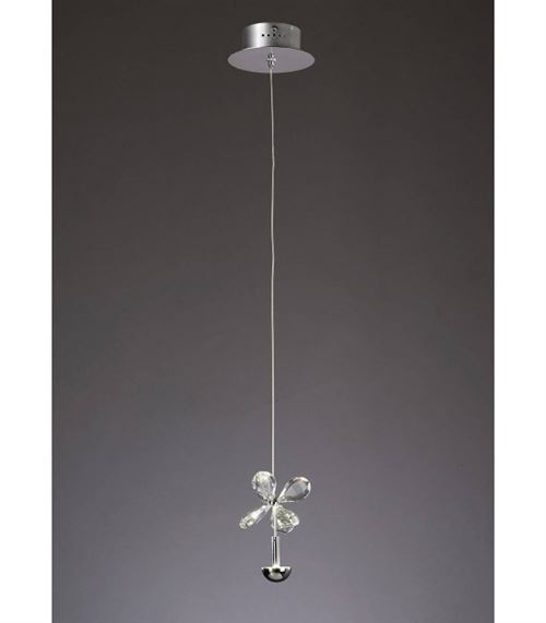 Suspension Aviva 1 Ampoule 4000K LED chrome poli/cristal État correct - N/A reconditionné disponible sur Fnac
