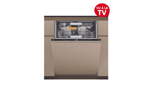 LV tout integrable, 60 cm, 38dB, 9,5L, Classe B, 14 couverts, Maxi Space, Tiroir SpaceClean, 8 progr., Dep diff 24h, 6eme Sens, PowerCleanPro,Silence 37dB, Time on Floor, Natural Dry, bandeau de commande tactile, Aquastop, Porte a glissieres État correct - Whirlpool reconditionné disponible sur Fnac