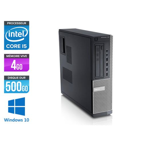 Unité centrale Dell Optiplex 790 Desktop - Noir - Intel Core i5-2400 / 3,10 GHz - RAM 4 Go - HDD 500 Go - DVD - Gigabit Ethernet - Windows 10 État correct - Dell reconditionné disponible sur Fnac