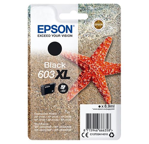 Acheter Cartouche d'encre Epson Etoile de mer noir XL État correct - 23,99 € Cartouche d'encre Epson Etoile de mer noir XL État correct - Epson reconditionné disponible sur Fnac