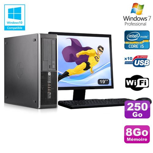 Pc hp elite 8300 sff i5-3470 3.2ghz 8go 250go graveur wifi w7 ecran 19' État correct -  reconditionné disponible sur Fnac