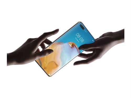 Huawei P40 Pro - 5G smartphone - double SIM - RAM 8 Go / Mémoire interne 256 Go - Carte NM - OLED display - 6.58"" - 2640 x 1200 pixels (90 Hz) - 4x caméras arrière 50 MP, 40 MP, 12 MP - 2x front cameras 32 MP - Argent givré État correct - N/A reconditionné disponible sur Fnac