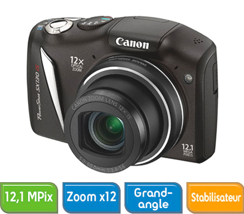 Canon PowerShot SX130 IS Noir État correct - Canon reconditionné disponible sur Fnac