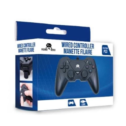 Manette de jeu - FREAKS AND GEEKS - PS3 et PC - Filaire - 1.8m câble - Vibration - État correct N/A sur Fnac