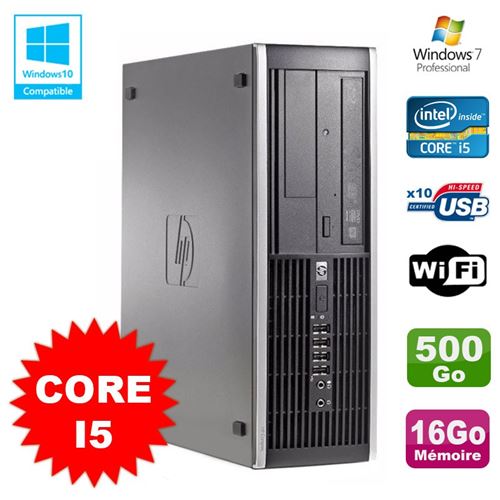 Pc hp compaq elite 8100 sff intel core i5 650 3.2ghz 16go 500go graveur wifi w7 État correct - Hewlett-Packard reconditionné disponible sur Fnac