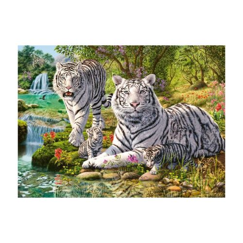 Puzzle 500 pièces Ravensburger Famille de tigres blancs État correct - Ravensburger reconditionné disponible sur Fnac