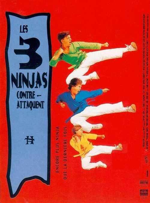 Les 3 NINJAS CONTRE-ATTAQUENT - 1994 - Dustin Nguyen, Alan Mcrae - 116x158cm - Affiche de cinéma originale pliée État correct - N/A reconditionné disponible sur Fnac