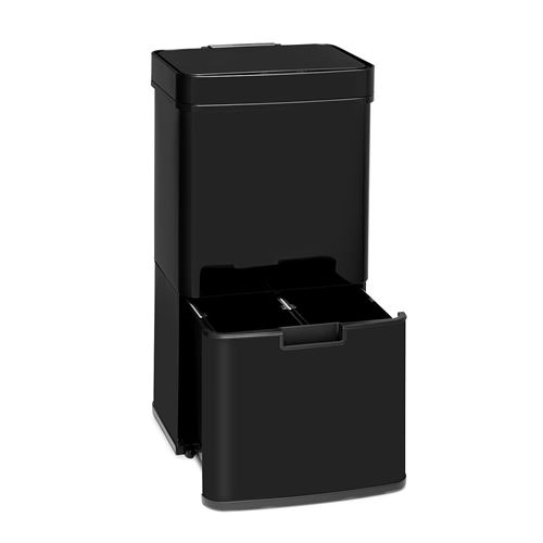 Klarstein Touchless Black Stainless Steel Poubelle avec capteur 72 litres - Noir État correct - Klarstein reconditionné disponible sur Fnac
