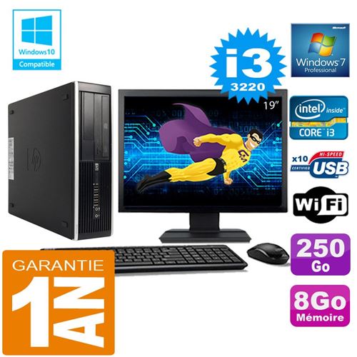 Pc hp compaq 8300 sff core i3-3220 ram 8go disque 250 go wifi w7 ecran 19' État correct - Hewlett-Packard reconditionné disponible sur Fnac