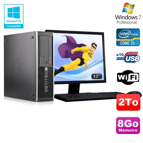 Pc hp elite 8300 sff i5-3470 3.2ghz 8go 2to graveur wifi w7 ecran 17' État correct - Hewlett-Packard reconditionné disponible sur Fnac