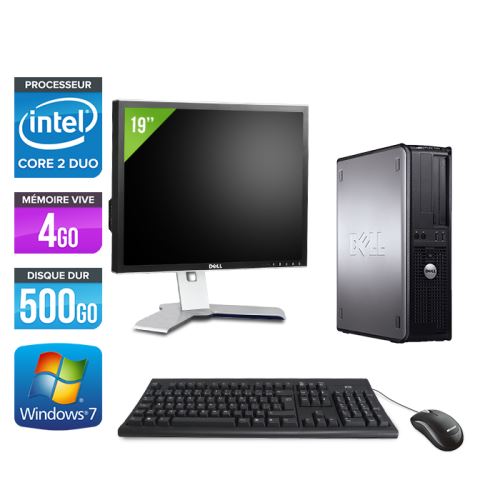 Acheter Ordinateur Dell Optiplex 780 Desktop + Ecran 19'' - Gris - Intel Core 2 Duo E7500 / 2.93 GHz - RAM 4 Go - HDD 500 Go - DVD - Gigabit Ethernet - Windows 7 Professionnel État correct - 159,00 € Ordinateur Dell Optiplex 780 Desktop + Ecran 19'' - Gris - Intel Core 2 Duo E7500 / 2.93 GHz - RAM 4 Go - HDD 500 Go - DVD - Gigabit Ethernet - Windows 7 Professionnel État correct - Dell reconditionné disponible sur Fnac
