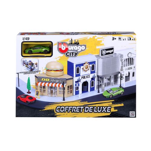 Coffret Bburago Ago City avec 2 structures et 1 véhicule 1:43 État correct - Bburago reconditionné disponible sur Fnac