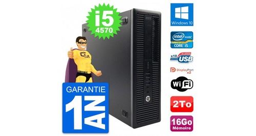 Pc hp prodesk 600 g1 sff intel core i5-4570 ram 16go disque 2to windows 10 wifi État correct - N/A reconditionné disponible sur Fnac