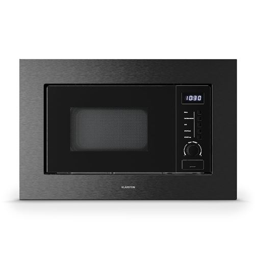 Klarstein Verosteel Micro-Ondes Encastrable avec Gril 20L 700W 8 Programmes Tactile Acier Inoxydable Noir État correct - N/A reconditionné disponible sur Fnac