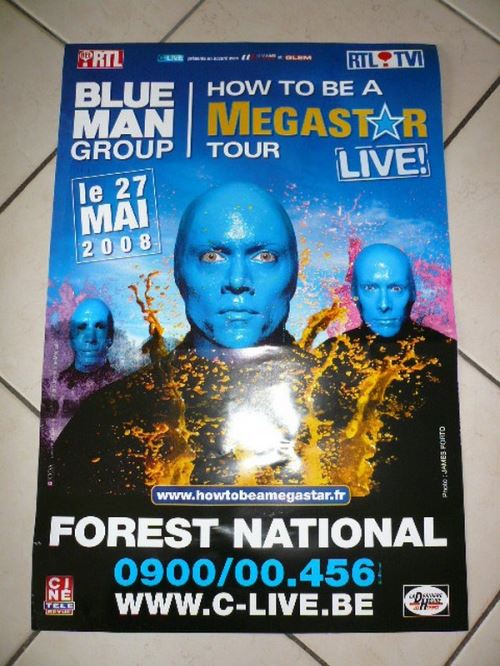 BLUE MAN Goup - 40x60 cm - AFFICHE / POSTER État correct - N/A reconditionné disponible sur Fnac