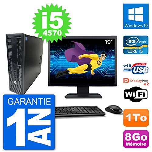 HP PC EliteDesk 800 G1 Ecran 19 Core i5-4570 RAM 8Go Disque 1To Windows 10 WiFi (Reconditionné) État correct - Hewlett-Packard reconditionné disponible sur Fnac