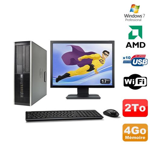 Pc hp compaq 6005 pro sff amd 3ghz 4go 2to graveur wifi win 7 pro 17' État correct - Hewlett-Packard reconditionné disponible sur Fnac