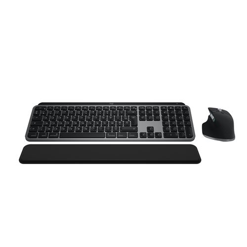 Ensemble clavier sans fil Azerty + souris sans fil rechargeable Logitech MX Keys S Combo pour Mac Gris sidéral État correct - Logitech reconditionné disponible sur Fnac