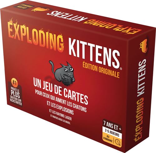 Acheter Jeu d'ambiance Asmodée Exploding Kittens État correct - 11,00 € Jeu d'ambiance Asmodée Exploding Kittens État correct - Asmodee reconditionné disponible sur Fnac