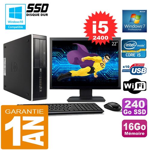 Acheter Pc hp compaq 8300 sff core i5-2400 ram 16go disque 240 go ssd wifi w7 ecran 22' État correct - 289,00 € Pc hp compaq 8300 sff core i5-2400 ram 16go disque 240 go ssd wifi w7 ecran 22' État correct - Hewlett-Packard reconditionné disponible sur Fnac