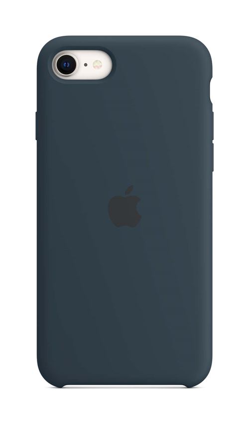 Coque en silicone pour iPhone SE 3ème génération Bleu abysse