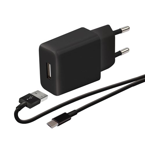 Chargeur secteur Wefix CVOY+CBL MUSB 1M BK Noir + Câble Micro USB État correct - N/A reconditionné disponible sur Fnac