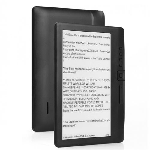 Liseuse eBook,ELVANZA Liseuse 7 pouces, écran haute définition 800 × 480, écran TFT, interface USB, 512 Mo de RAM + 16 Go de stockage, noir État correct - N/A reconditionné disponible sur Fnac