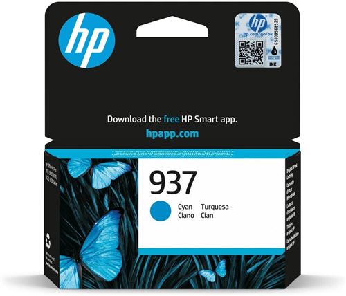 Cartouche d'encre HP N.937 Cart Cyan État correct - Hewlett-Packard reconditionné disponible sur Fnac