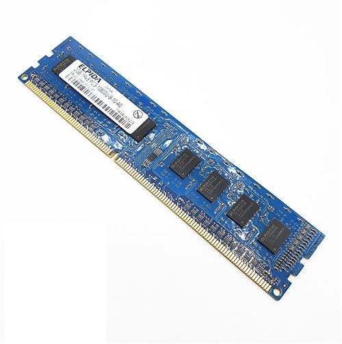 Acheter Barrette Mémoire 2Go RAM DDR3 Elpida EBJ20UF8BCF0-DJ-F DIMM PC3-10600U 1Rx8 État correct - 14,21 € Barrette Mémoire 2Go RAM DDR3 Elpida EBJ20UF8BCF0-DJ-F DIMM PC3-10600U 1Rx8 État correct - N/A reconditionné disponible sur Fnac