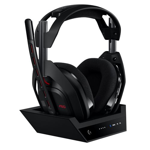 Casque gaming sans fil Logitech G Astro A50 Lightspeed Noir + Station d'accueil État correct - Logitech reconditionné disponible sur Fnac